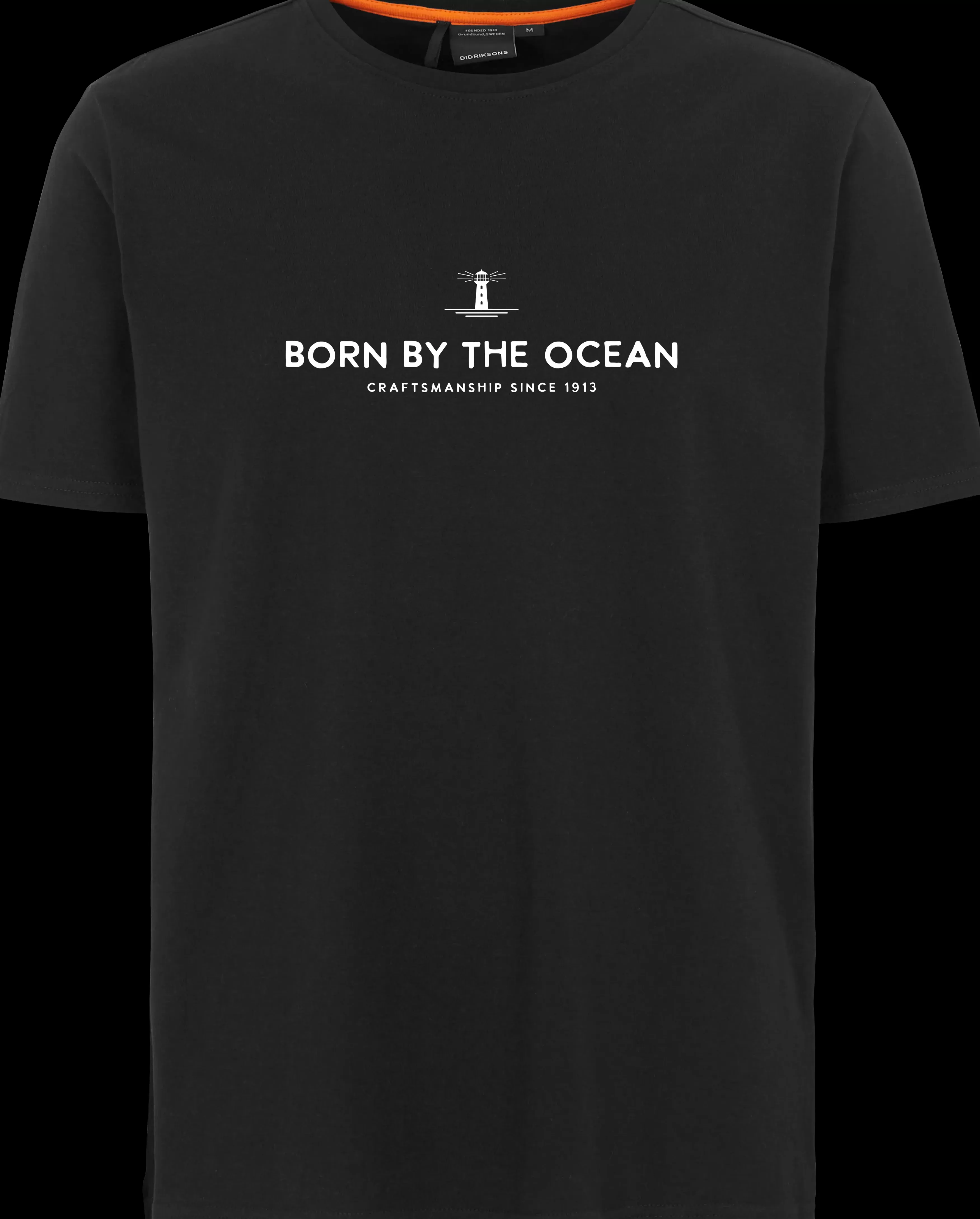 T-Shirts & Polos*Didriksons Born By The Ocean Printed Men's T-Shirt Black