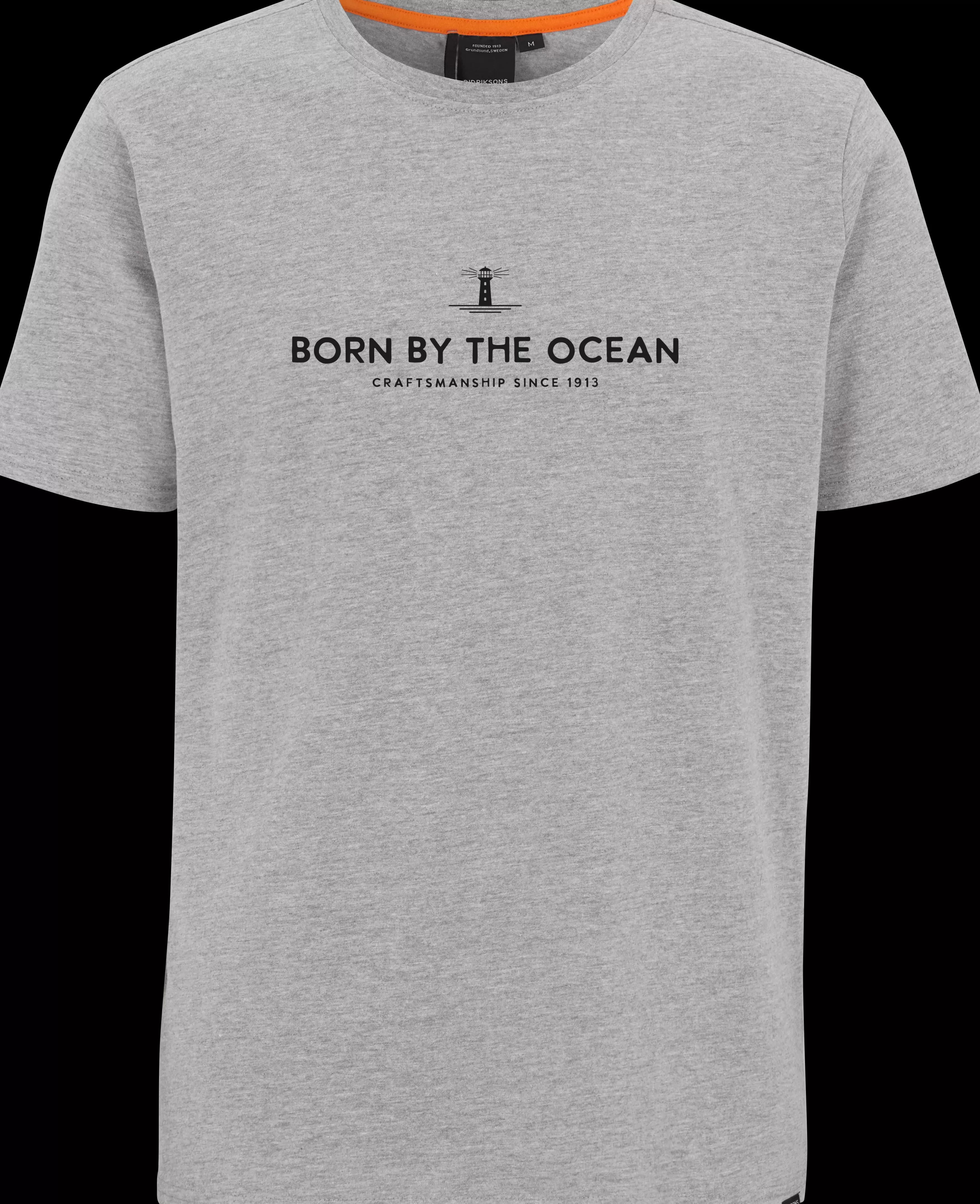 T-Shirts & Polos*Didriksons Born By The Ocean Printed Men's T-Shirt Grey Melange