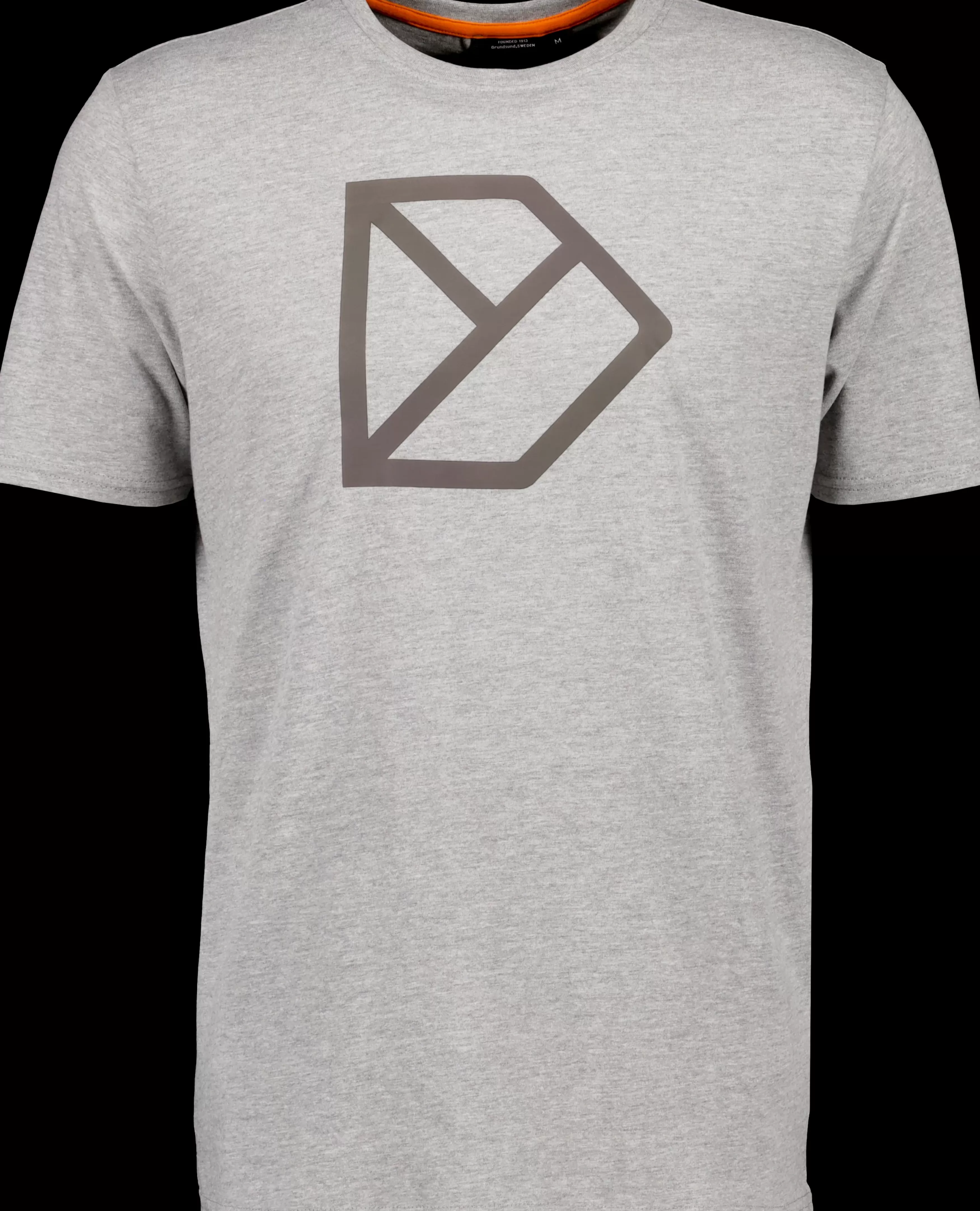 T-Shirts & Polos*Didriksons D-Logo Printed Men's T-Shirt Grey Melange