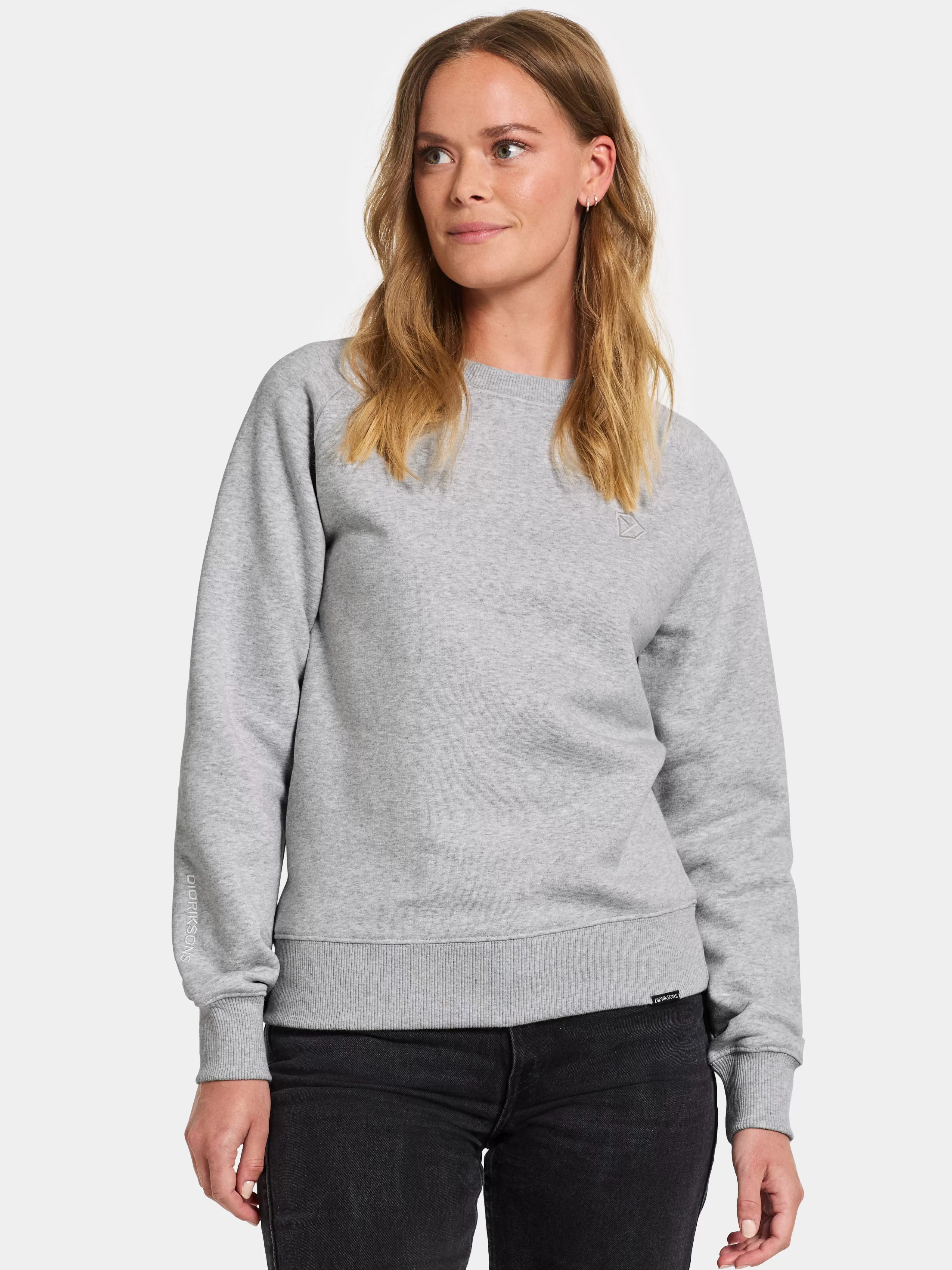 Hoodies & Sweatshirts*Didriksons Fyn Women's Sweater Aluminum Melange