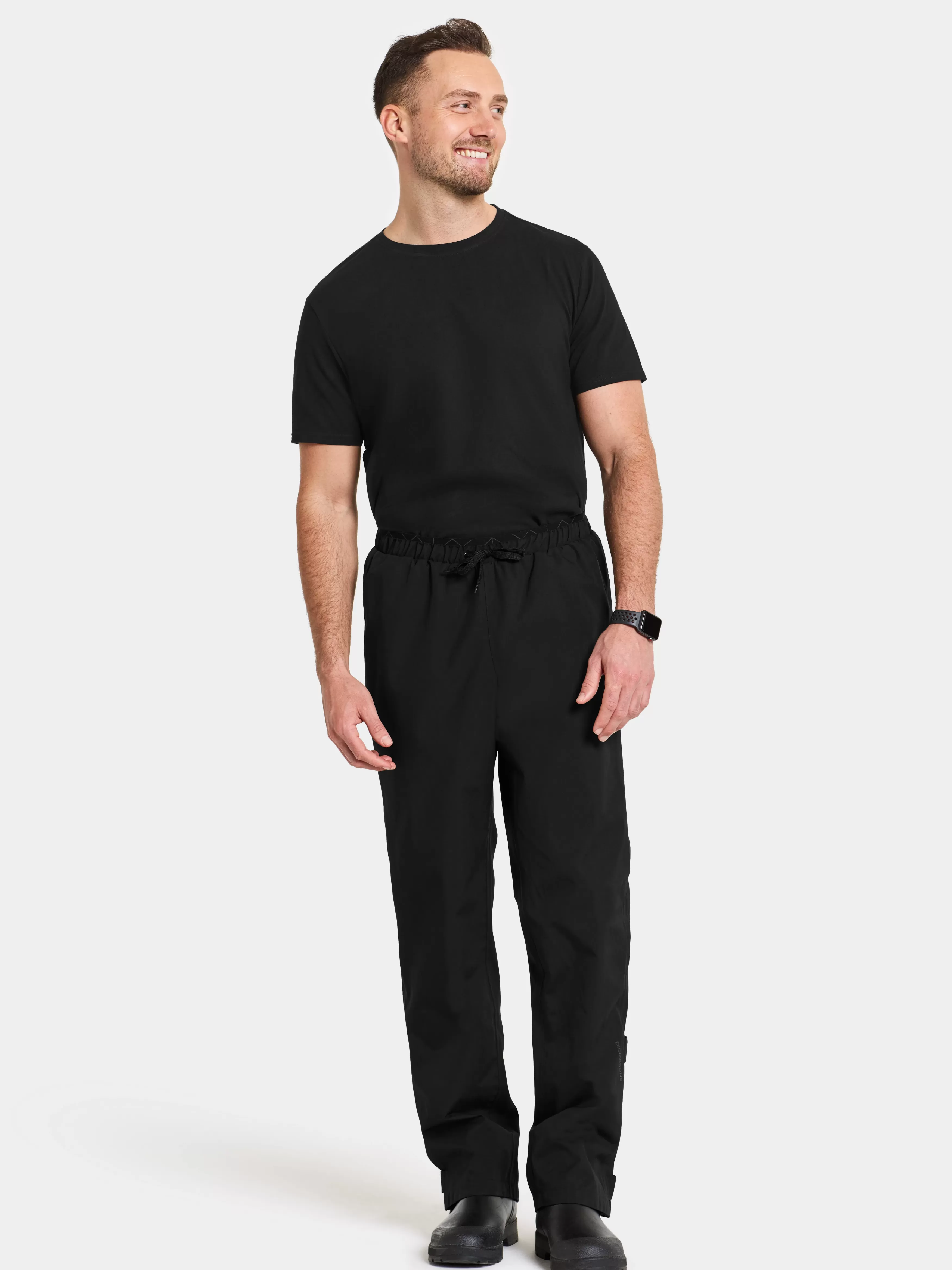 Walking Trousers*Didriksons Grit Unisex Rain Pants Black