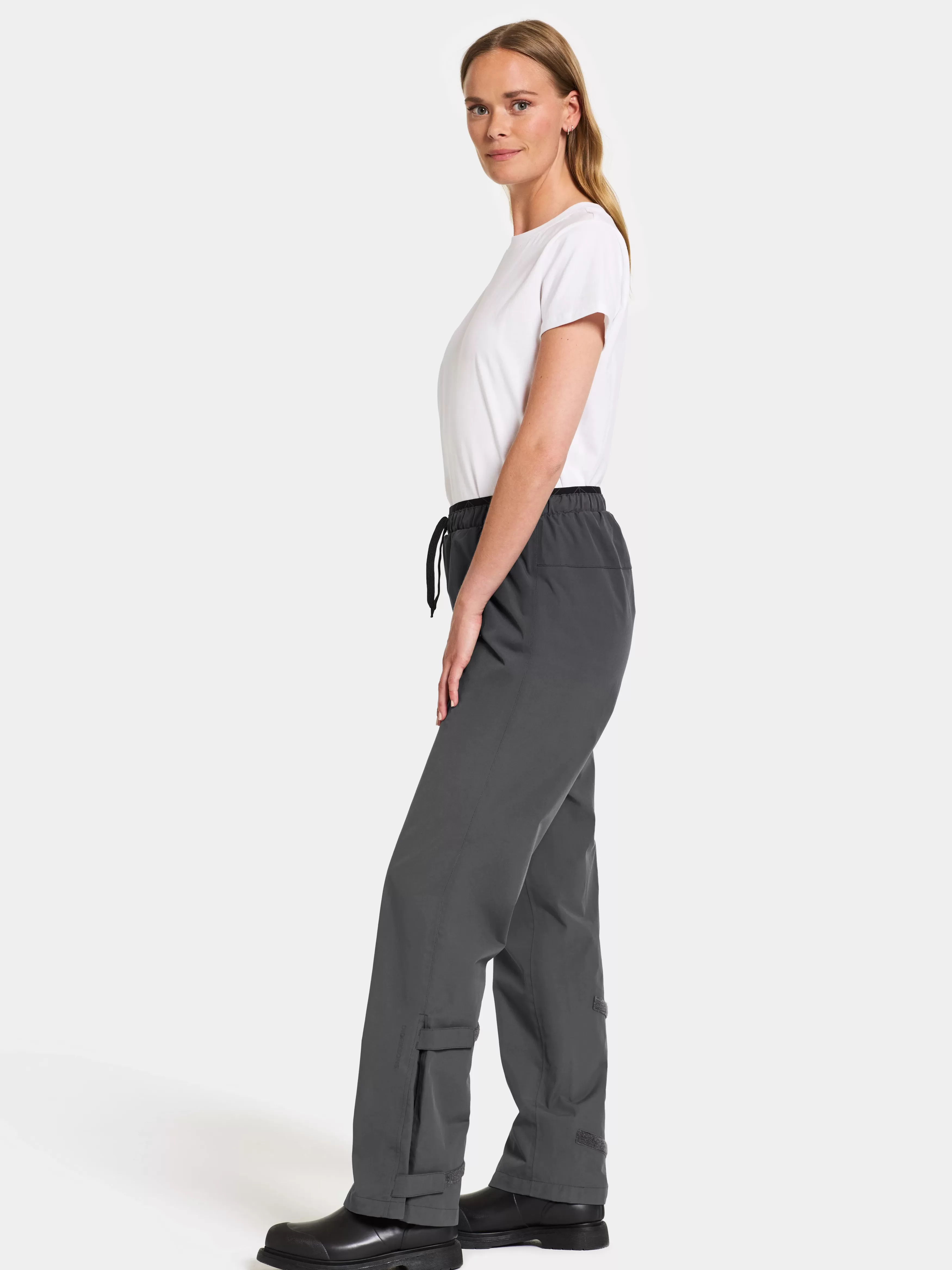 Walking Trousers*Didriksons Grit Women's Rain Pants Coal Black