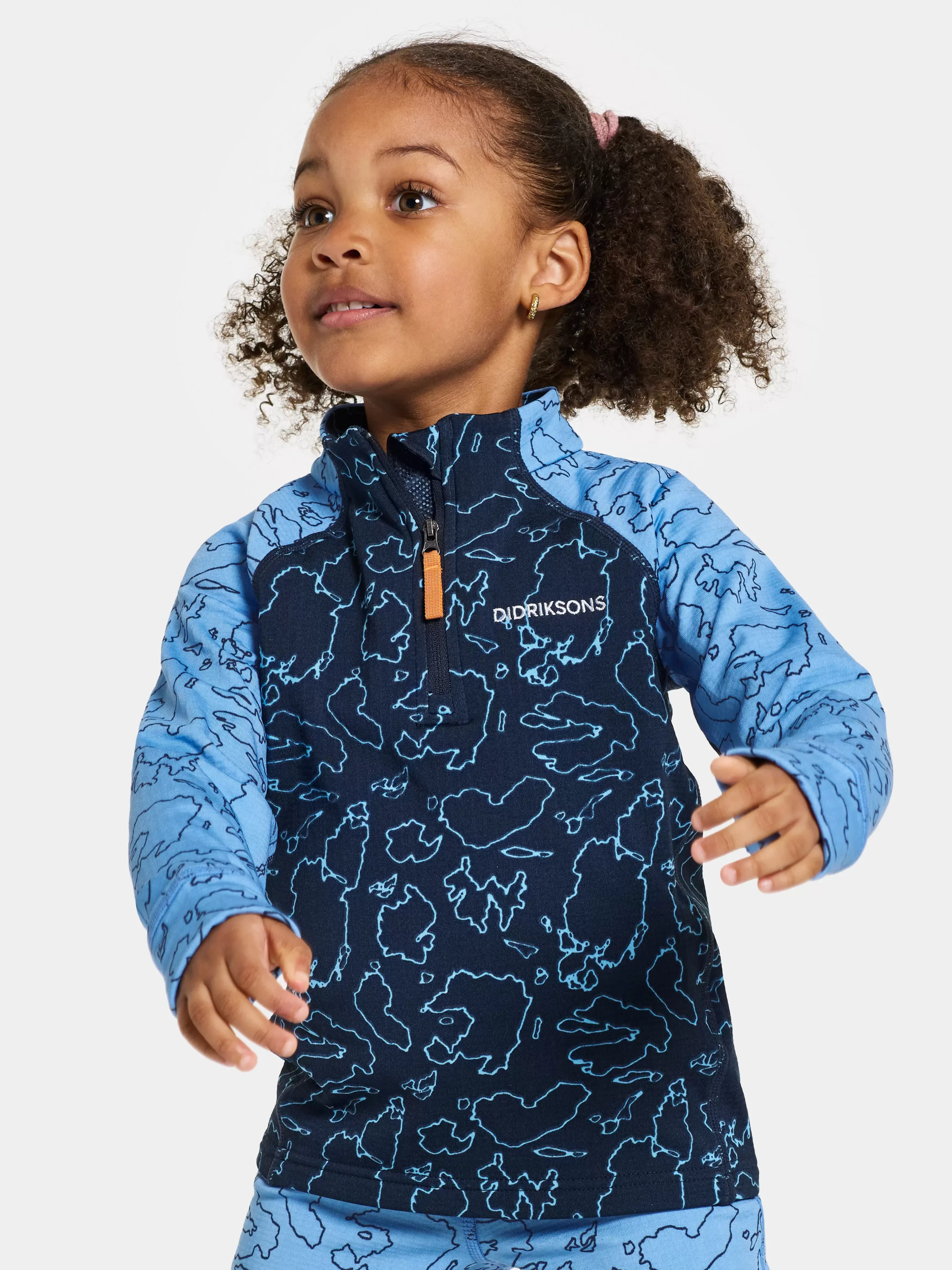 Base Layers*Didriksons Jadis Kids' Set Printed Play Blue