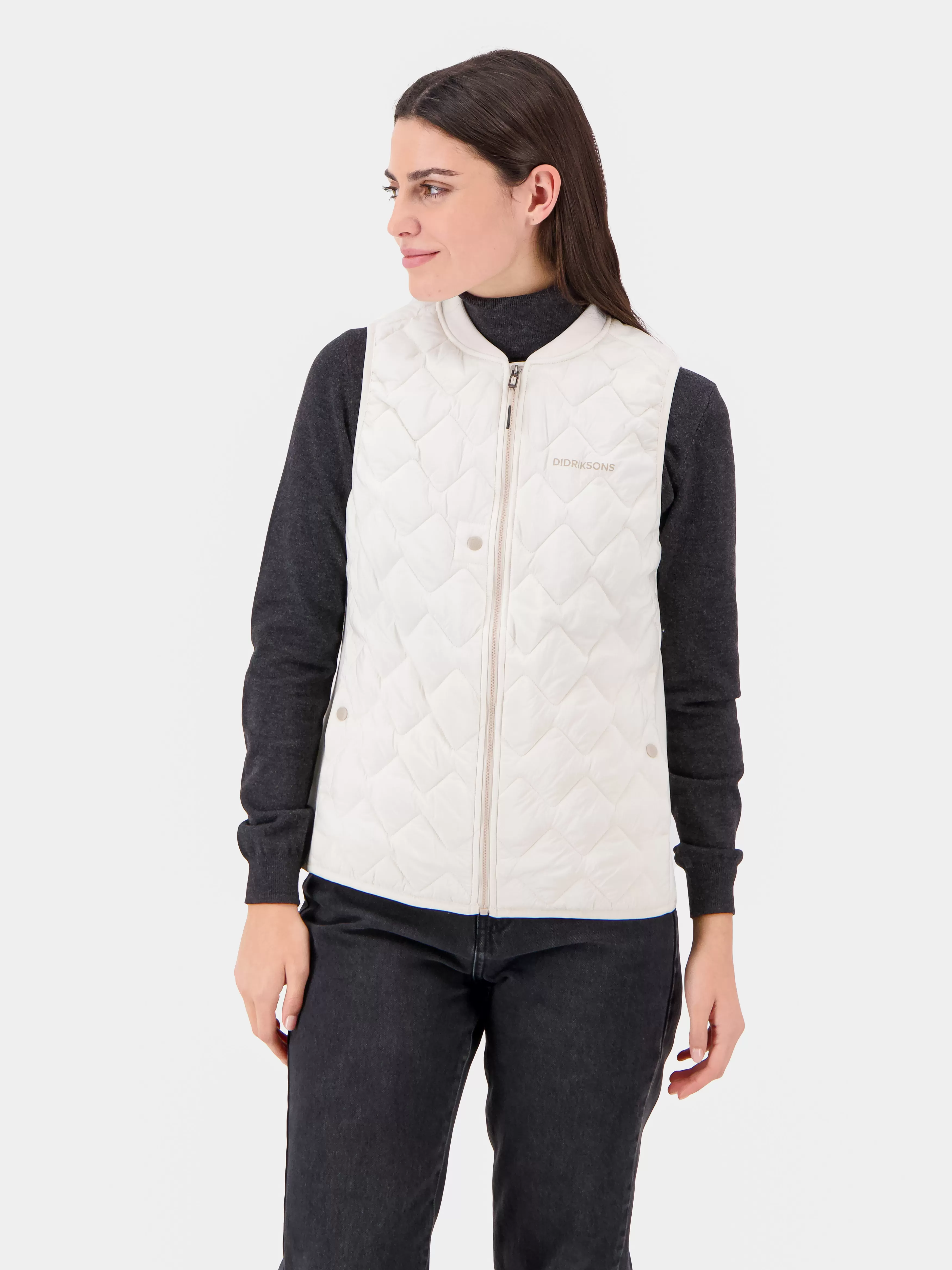 Vests*Didriksons Joline Vest Cream White