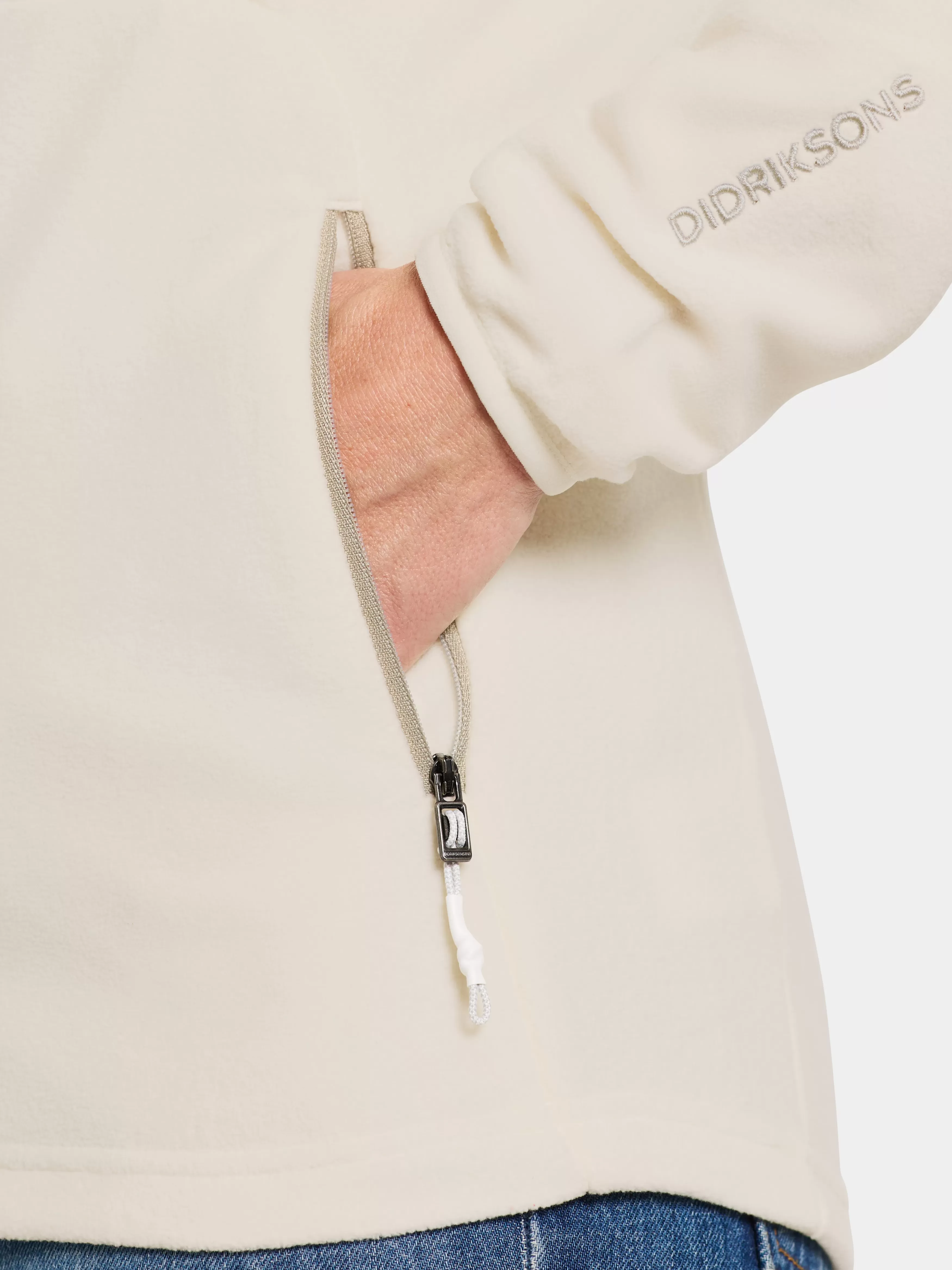 Fleece & Midlayers*Didriksons Monte Full-Zip Shell White