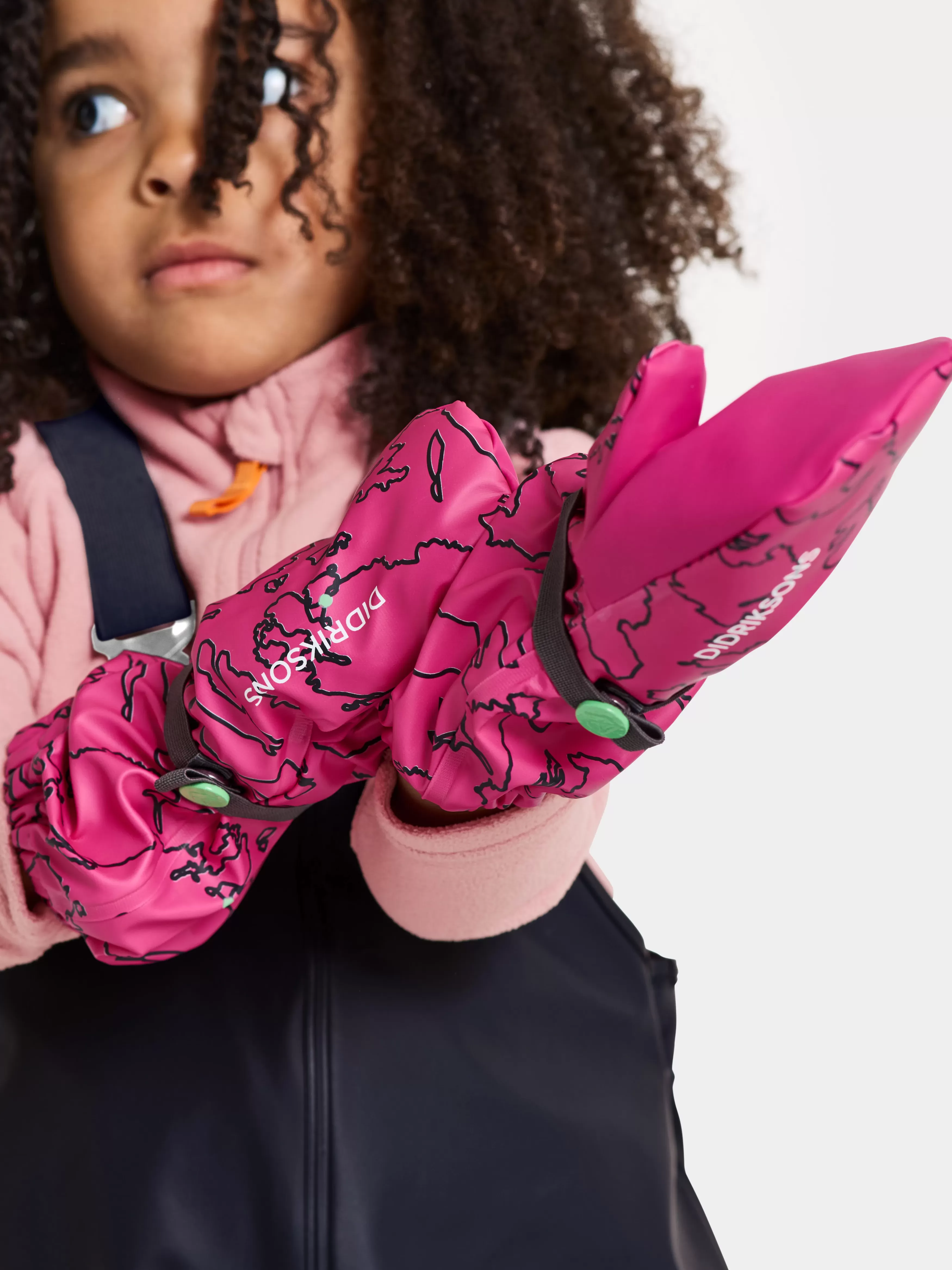 Gloves & Mittens*Didriksons Pileglove Printed Kids Galon® Grundsund Outline-Pink