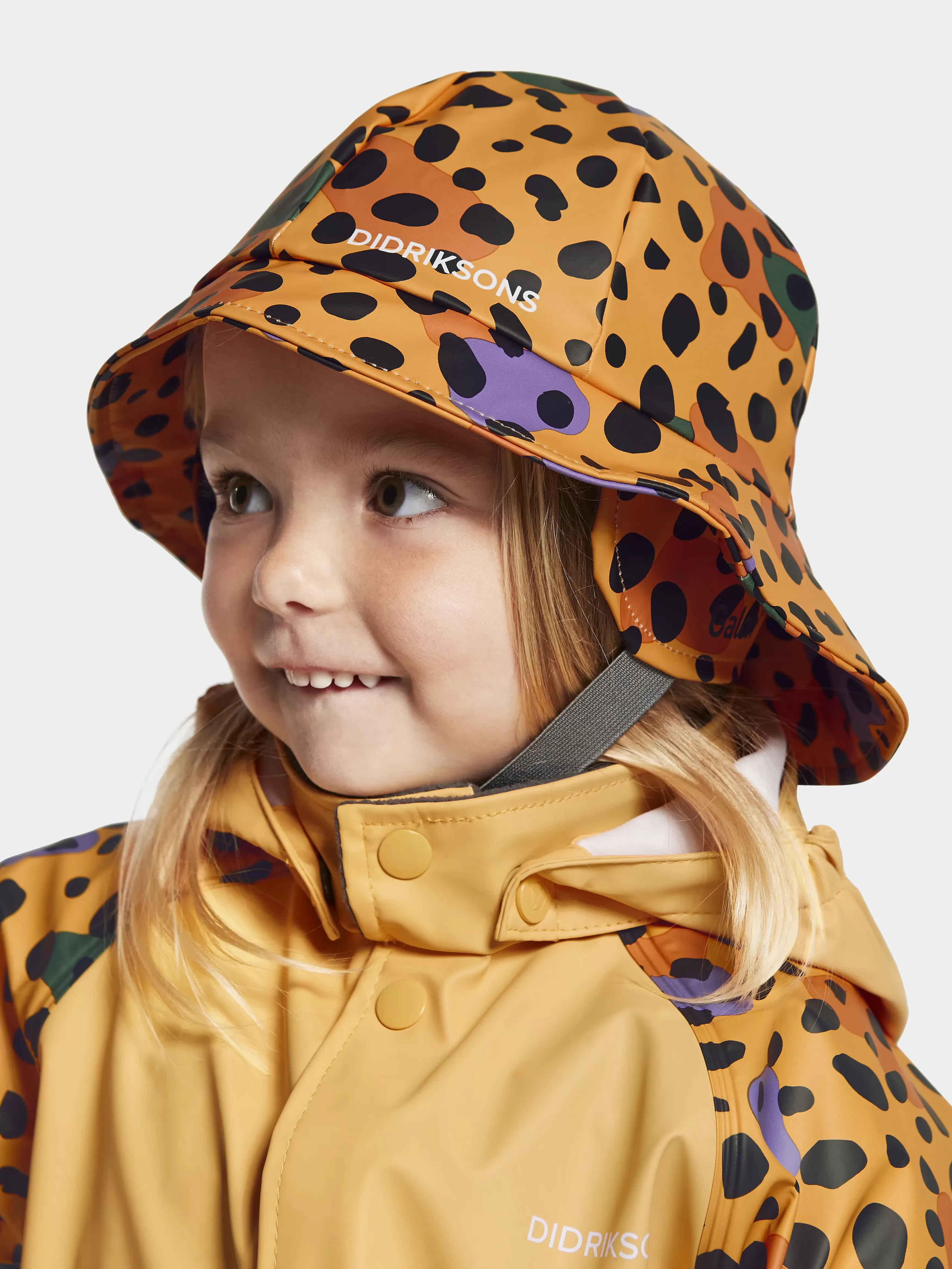 Waterproof Hats*Didriksons Southwest Printed Kids' Hat Galon® Wild Dot Yellow