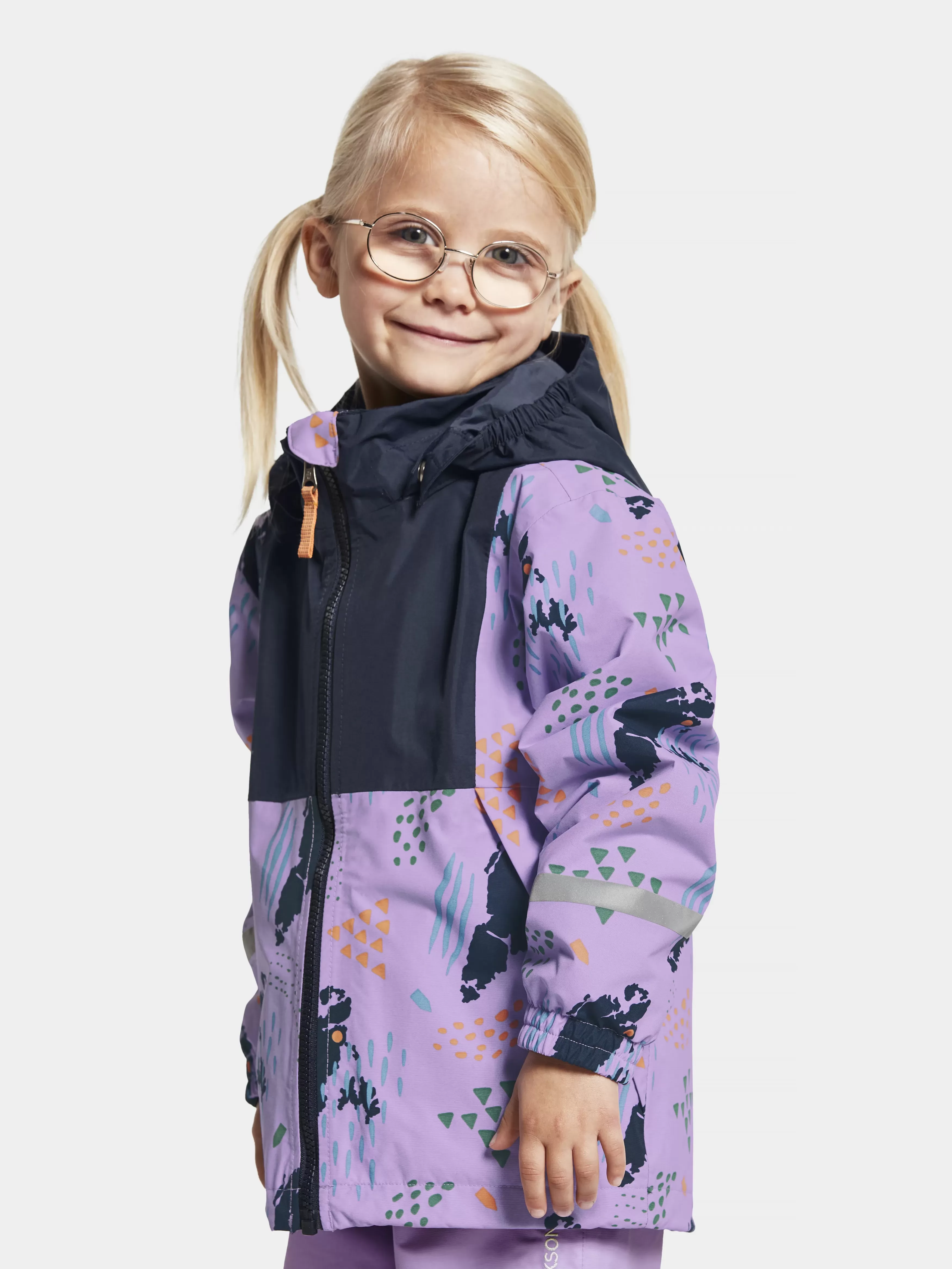 Waterproof Jackets*Didriksons Stormhatt Printed Kids' Jacket Grundsund Purple