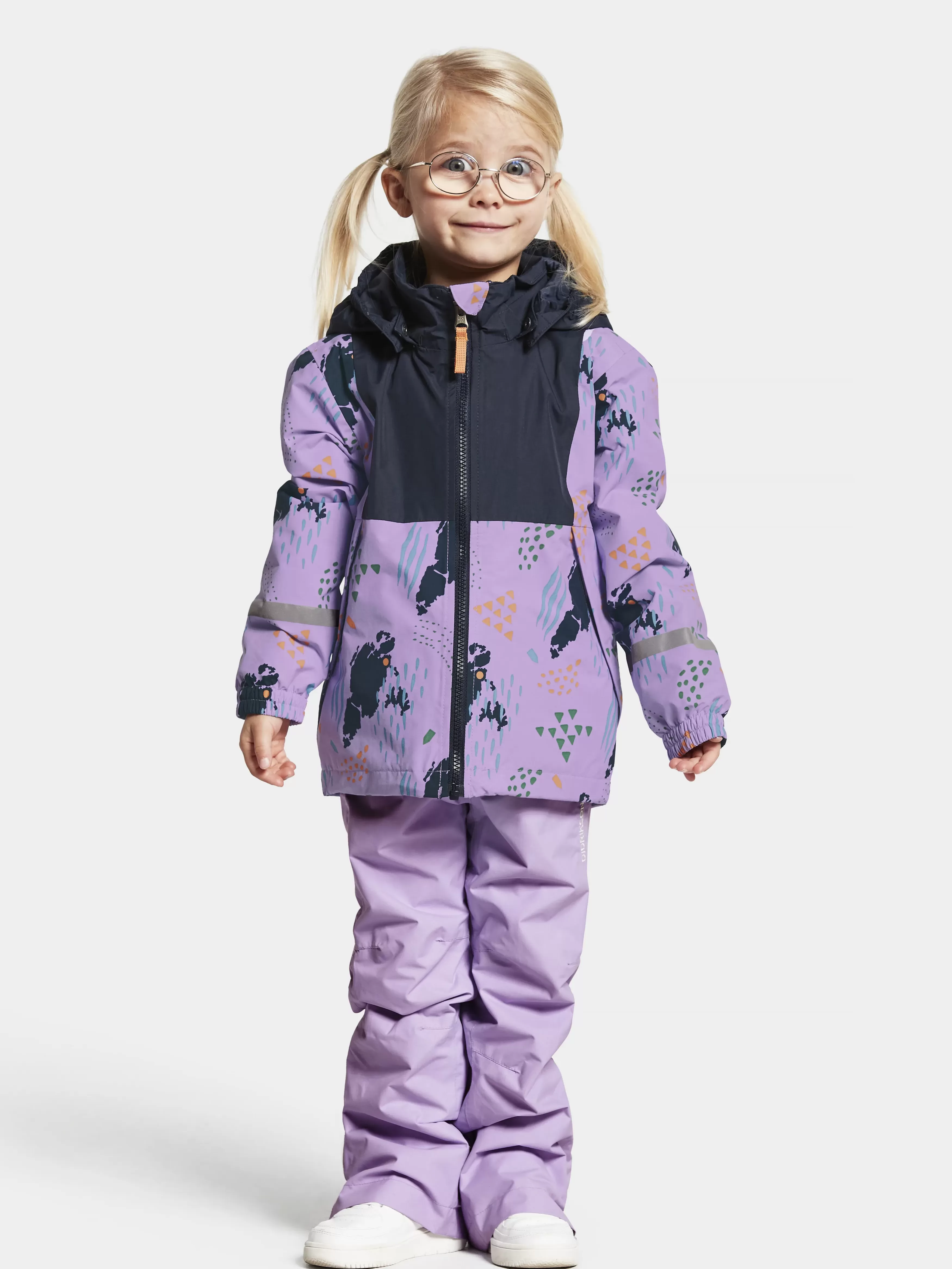 Waterproof Jackets*Didriksons Stormhatt Printed Kids' Jacket Grundsund Purple