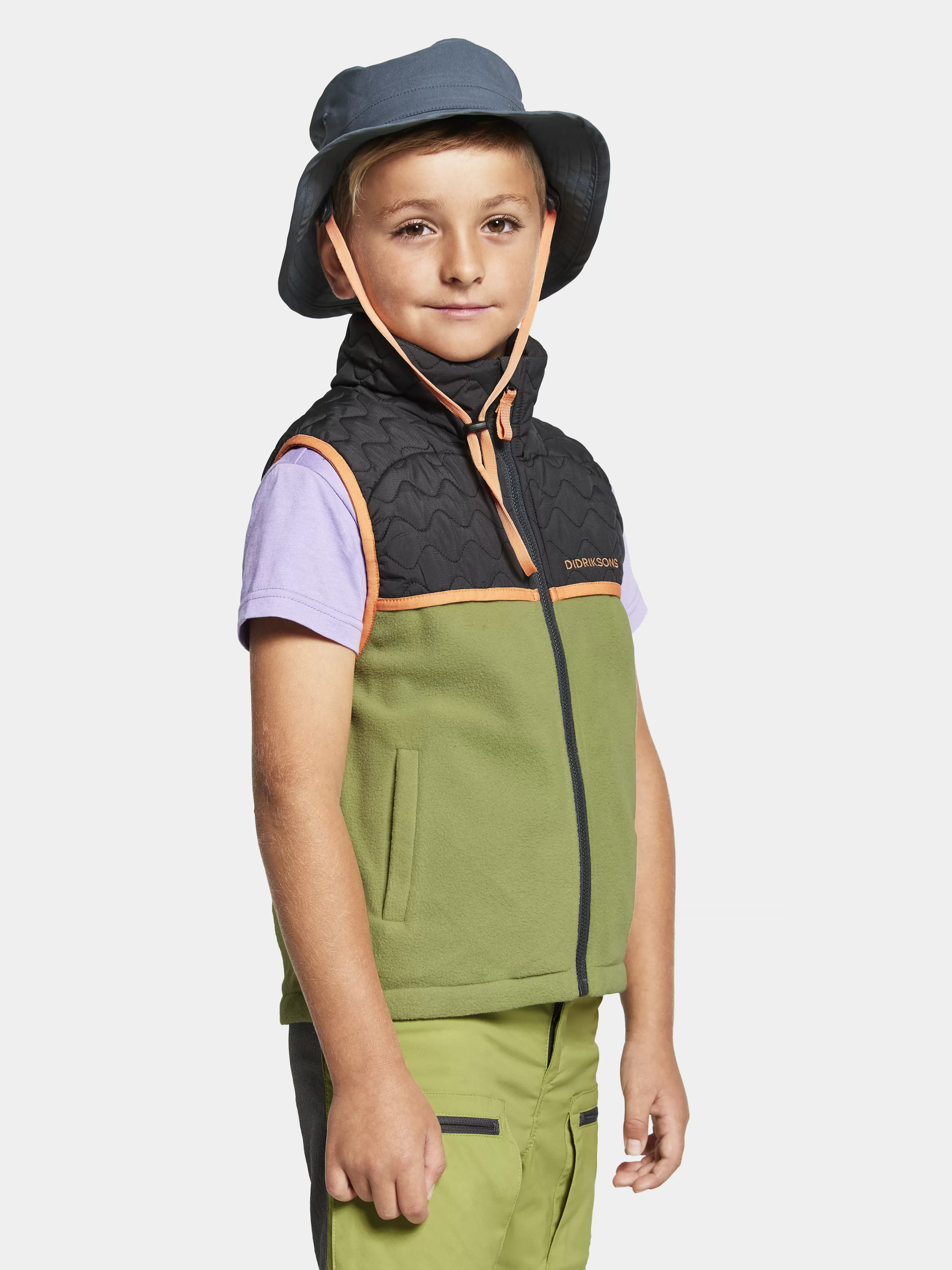 Vests*Didriksons Tistel Kids' Vest Fern Green