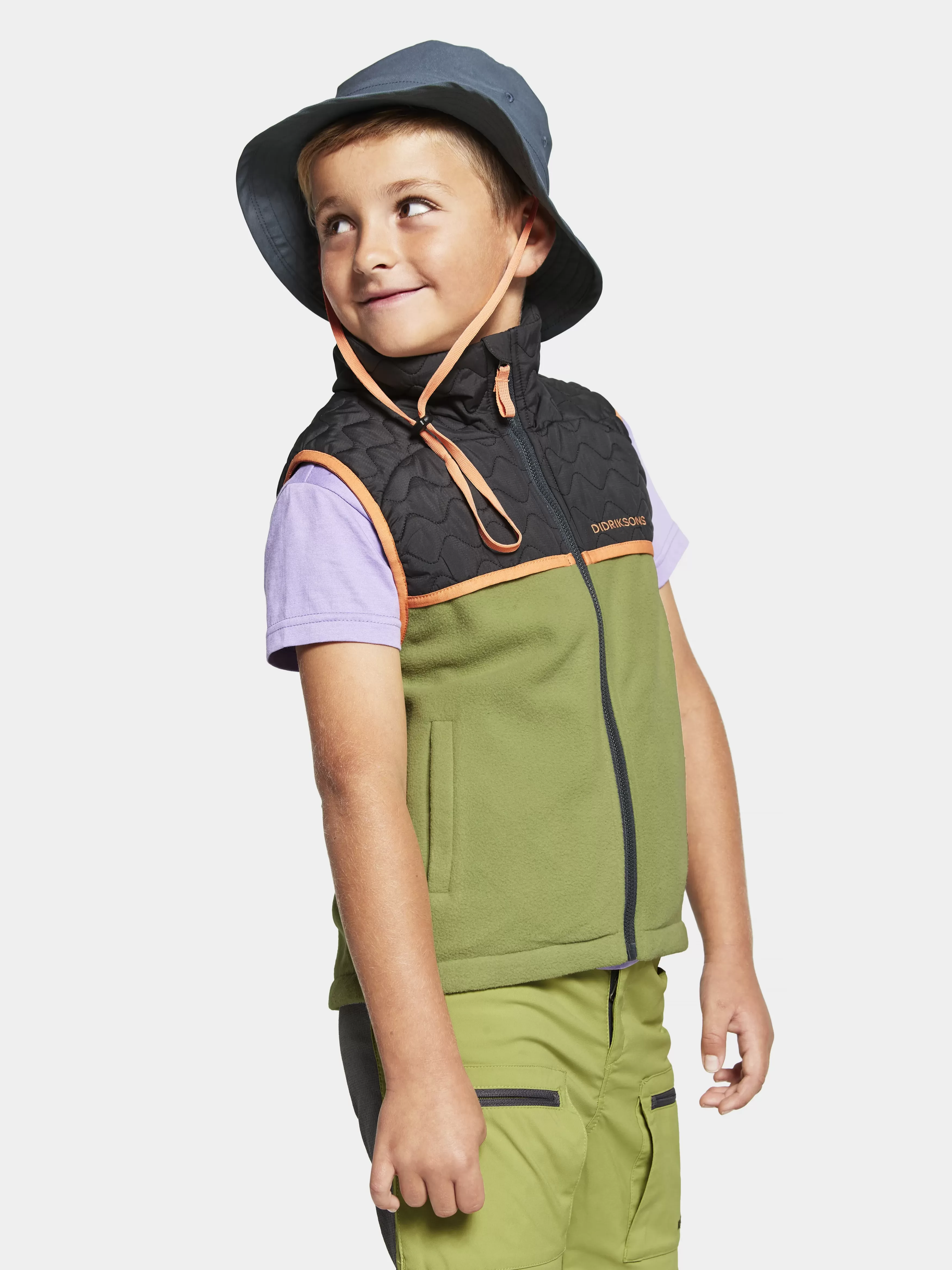 Vests*Didriksons Tistel Kids' Vest Fern Green