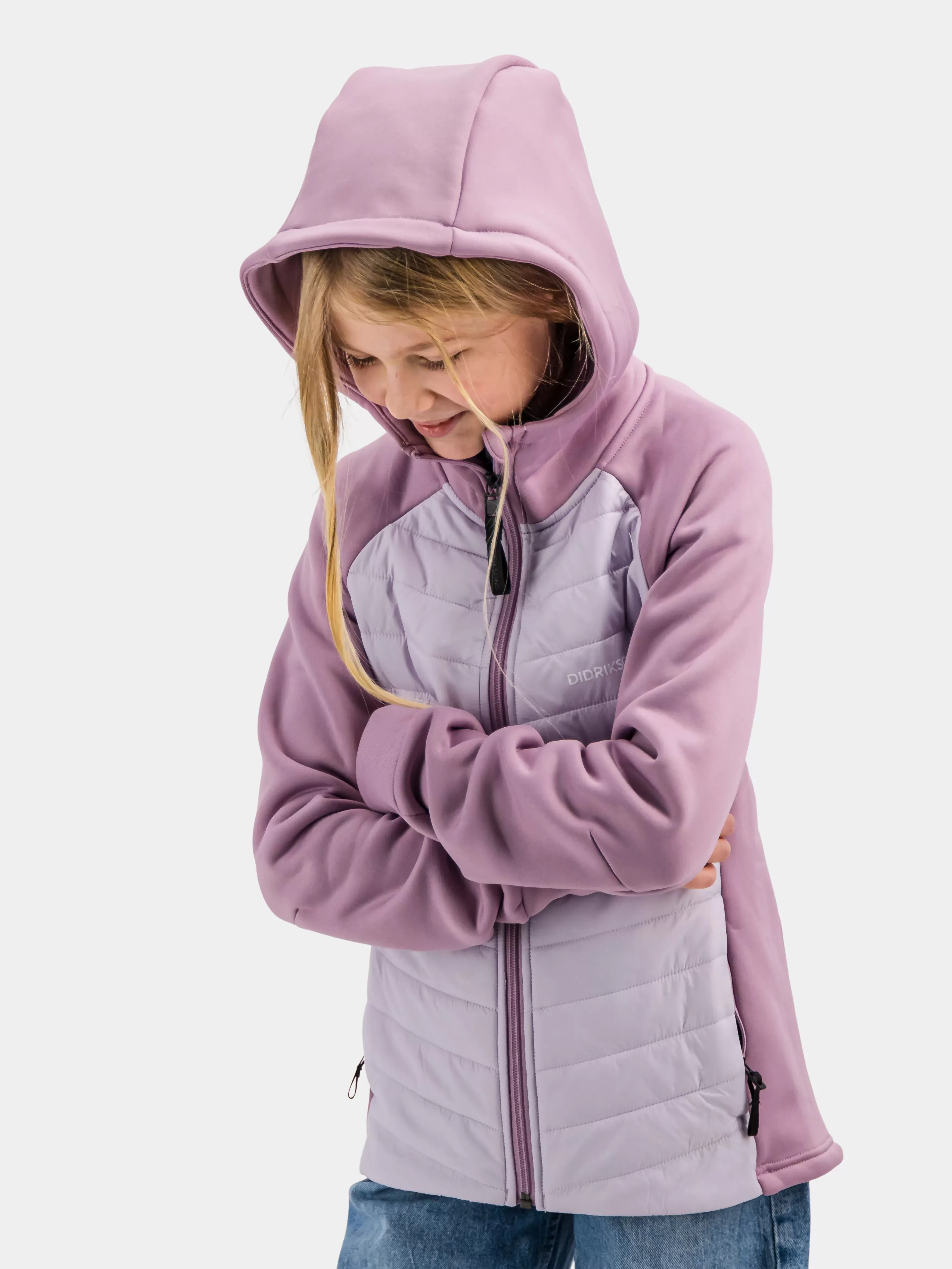 Sweaters & T-Shirts*Didriksons Tovik Hybrid Girl's Hoodie Purple Rain