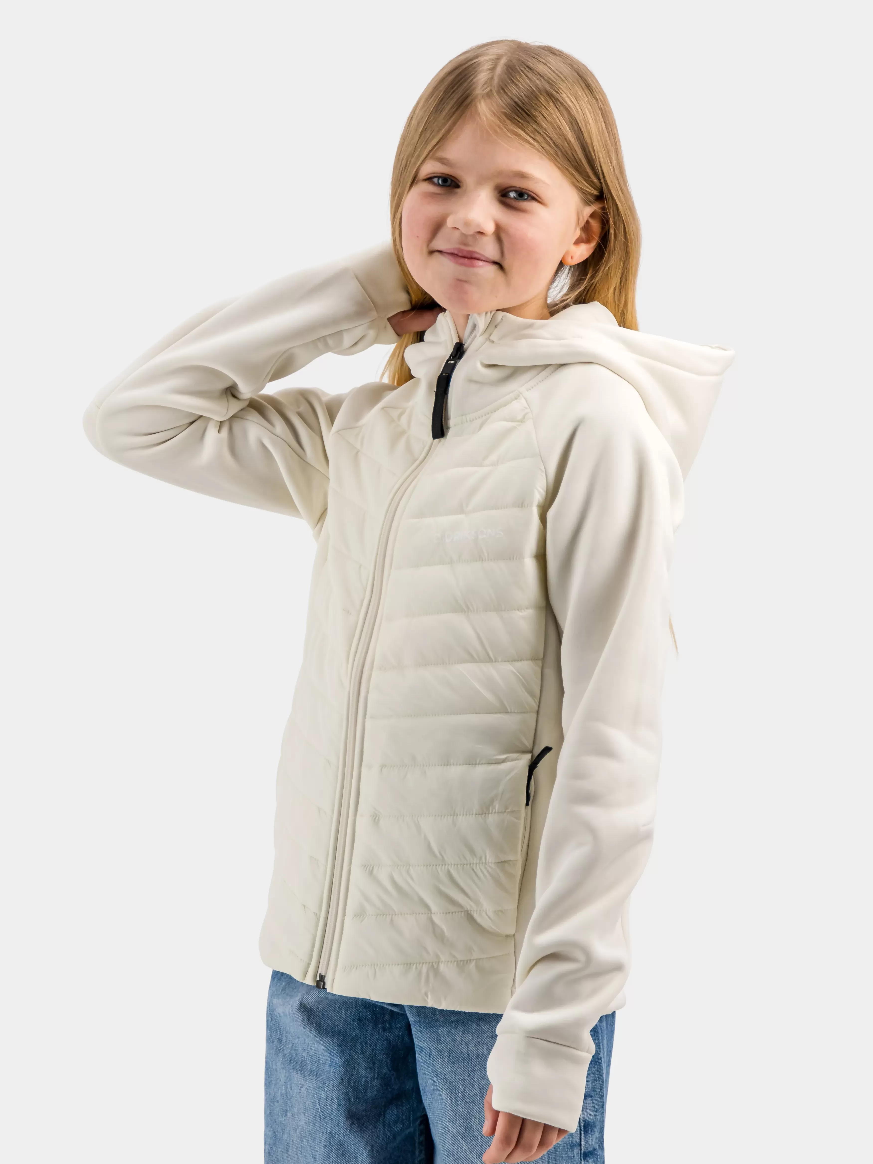 Sweaters & T-Shirts*Didriksons Tovik Hybrid Girl's Hoodie Shell White