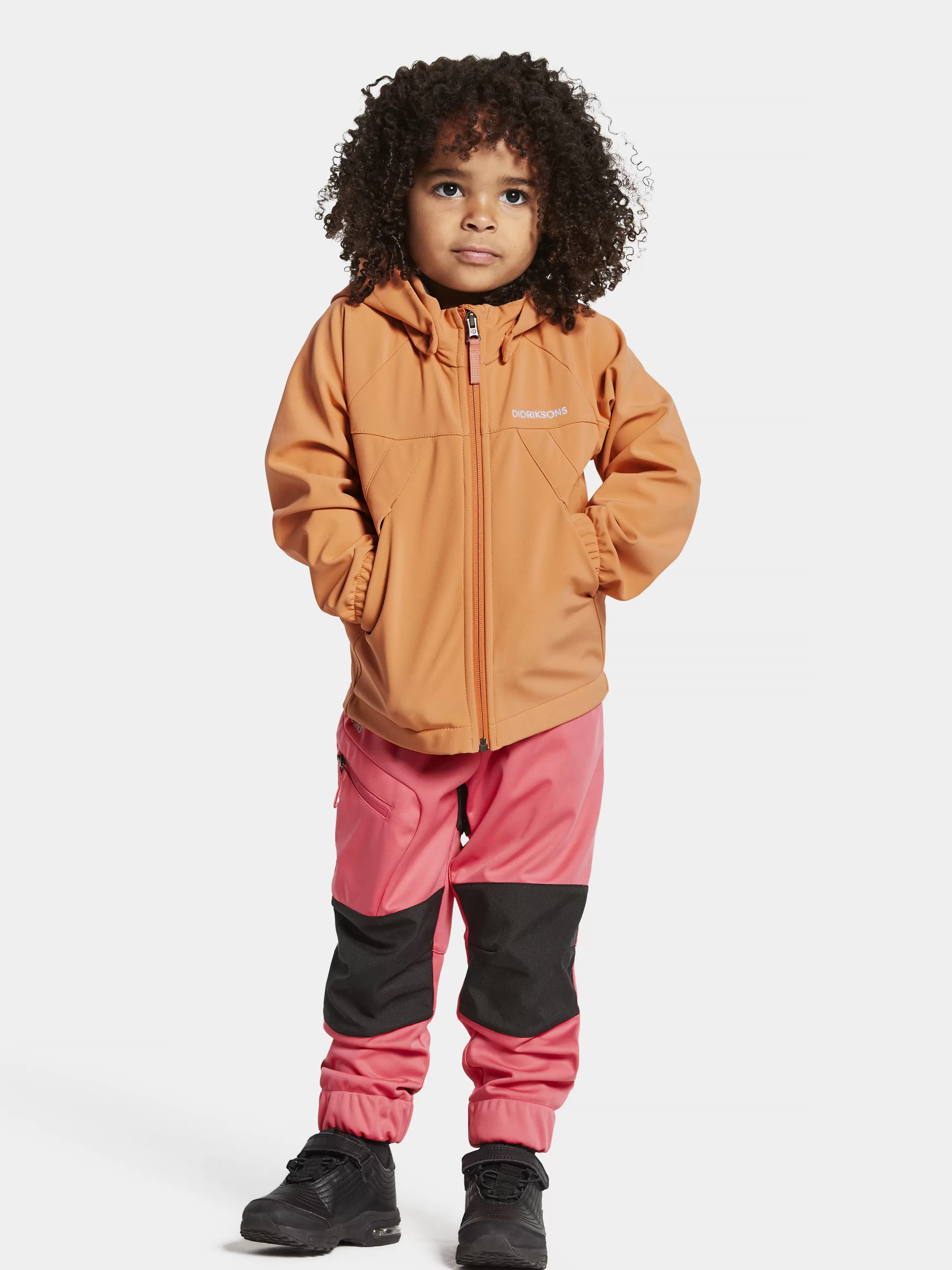 Softshell Jackets*Didriksons Troel Kids' Jacket Papaya Orange