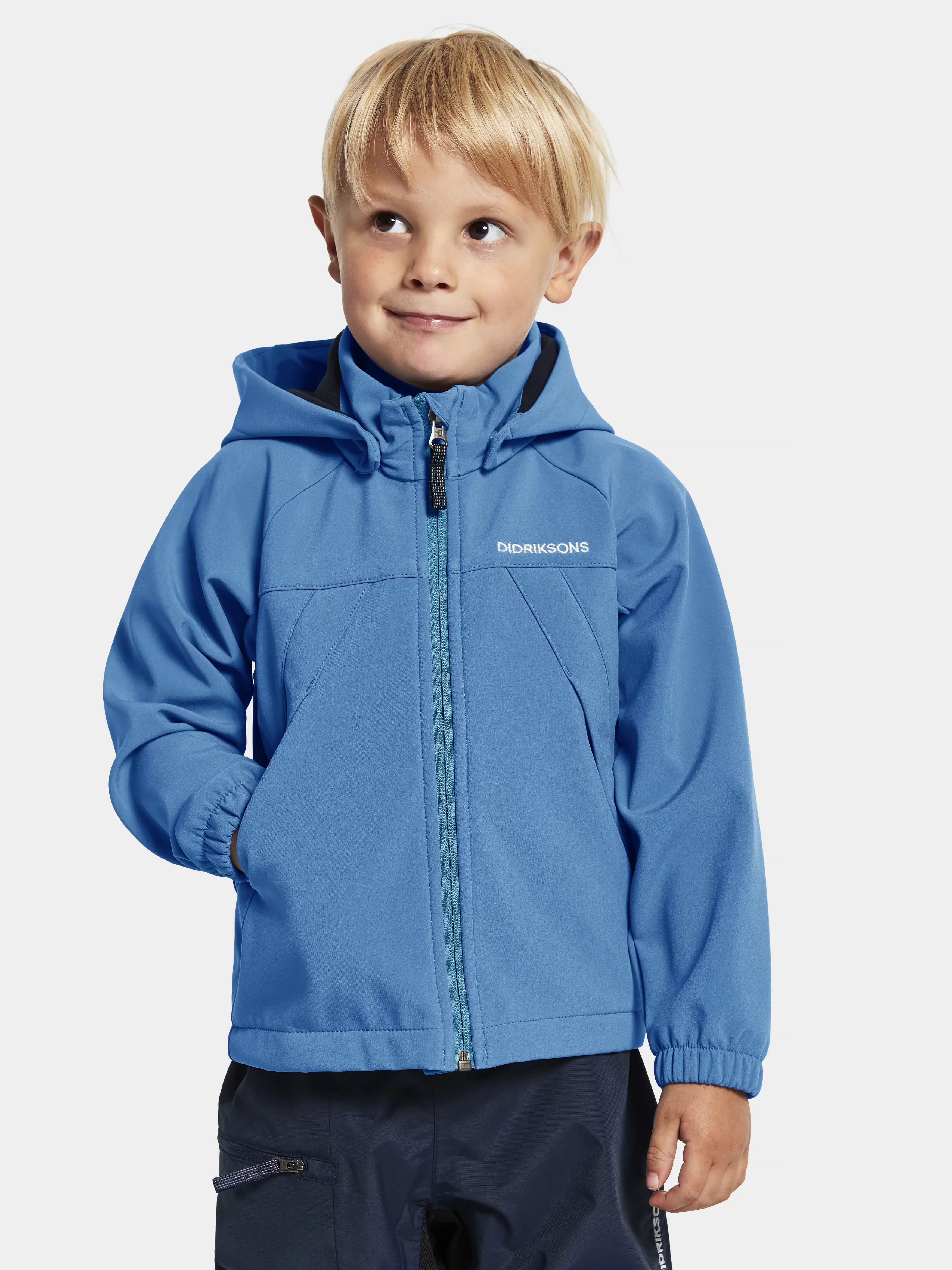 Softshell Jackets*Didriksons Troel Kids' Jacket Corn Blue