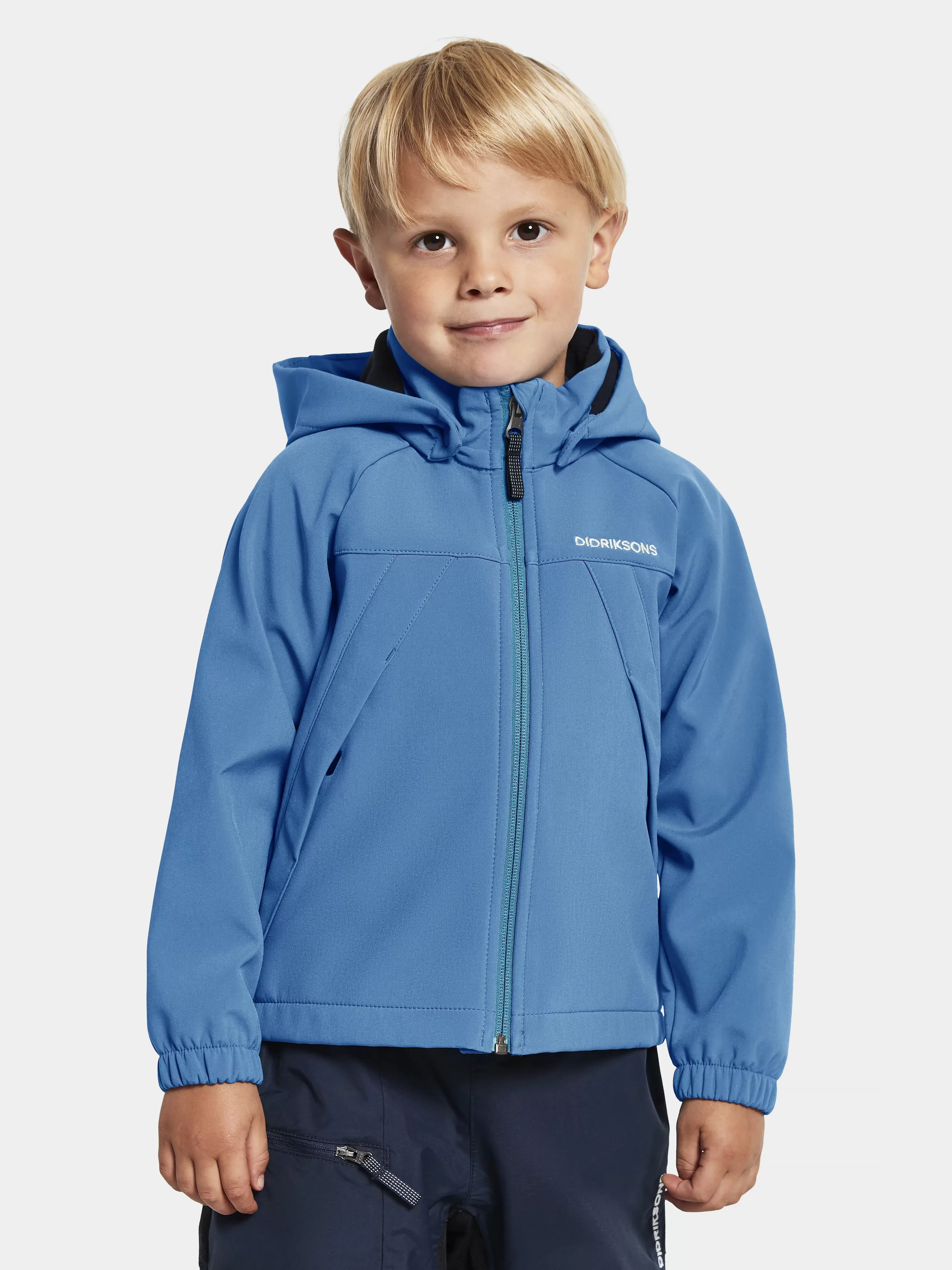 Softshell Jackets*Didriksons Troel Kids' Jacket Corn Blue